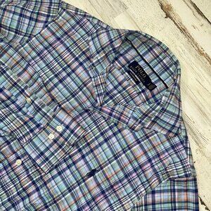 Polo Ralph Lauren Performance Plaid Long Sleeve Button Shirt‎ Mens Size Small